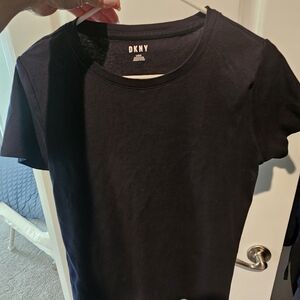 DKNY Black Short Sleeve Crewneck Tee